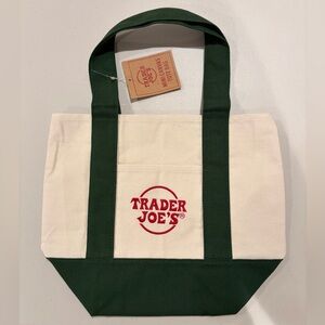 NWT Trader Joe’s Mini Canvas Tote Bag - Green